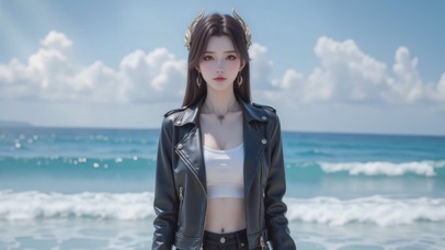 海边气质美女