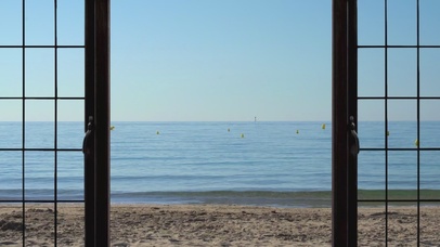 4K唯美治愈窗外海景