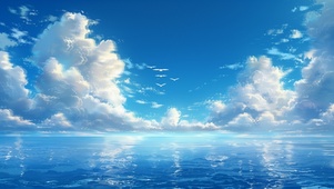 4K 海上风景 大海