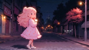 粉色长裙姐姐