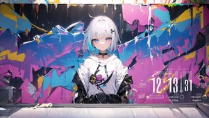 炫酷涂鸦少女