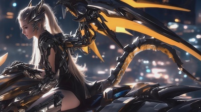 可爱金发机甲少女