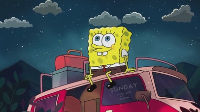 海绵宝宝望星空