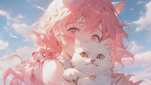 4k天空与猫咪