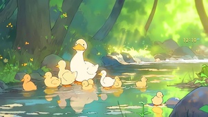 戏水小黄鸭