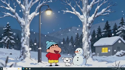 可爱冬日小新主题