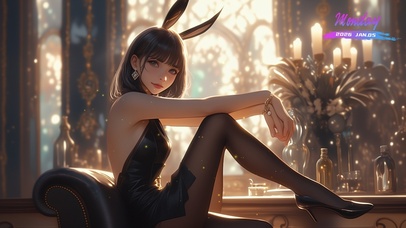 唇若点朱，轻语便使秋色回旋