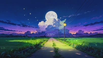 乡间小路傍晚