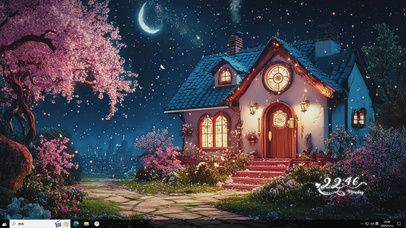 唯美意境AI夜景-桌面主题