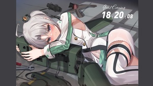 二次元美少女 白丝 白毛 机械