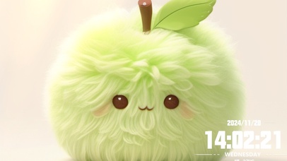 毛绒牛油果绿，小苹果平平安安