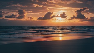 海边的夕阳