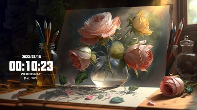 阳光洒在玫瑰上