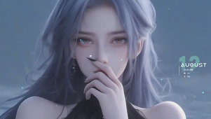 清纯白发少女
