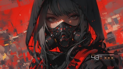 【4k】赛博朋克美女，科幻少女