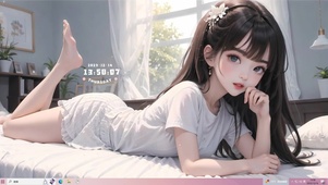 白裙可爱女孩