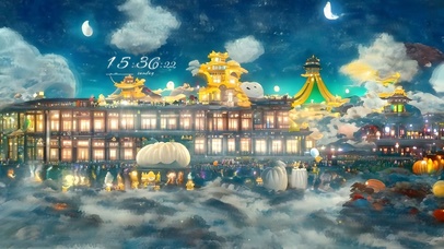 唯美梦幻古风游轮船