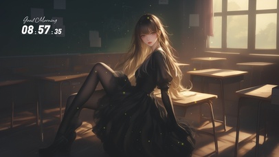 身形如同山间一道清泉，清澈透明