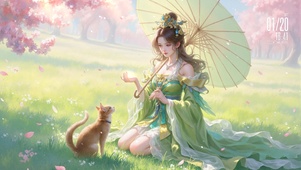 云鬓花颜翠步摇