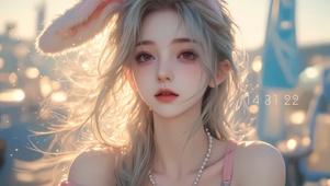 兔耳朵女孩