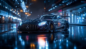 炫酷夜景跑车
