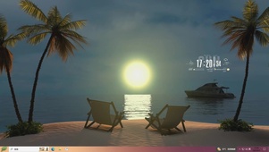 海滩落日主题