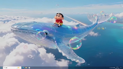 彩色的梦幻小新主题