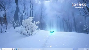 4k蝴蝶雪地