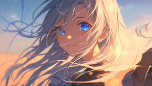 唯美白发女孩