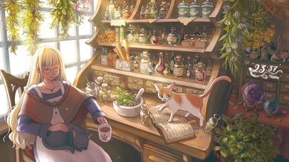 治愈午后阳光药师少女