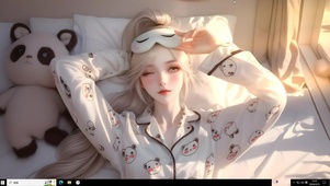 清晨少女
