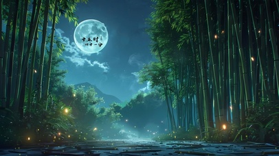 月色竹林