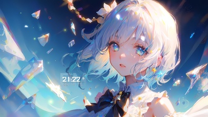 可爱短发银发少女