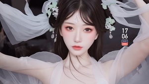 唯美黑发国风少女