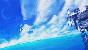 蓝色天空海洋
