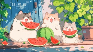 吃瓜猫咪