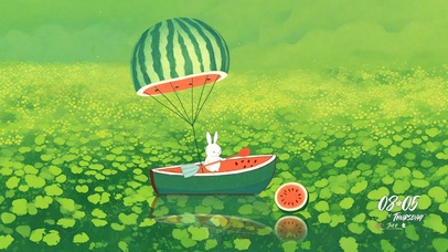 旅游兔的西瓜船