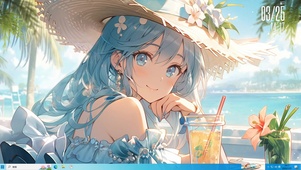 少女休息中