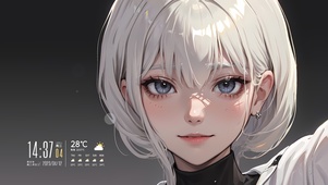 可爱银发女神