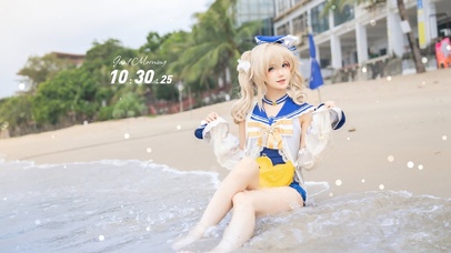 沙滩上的芭芭拉