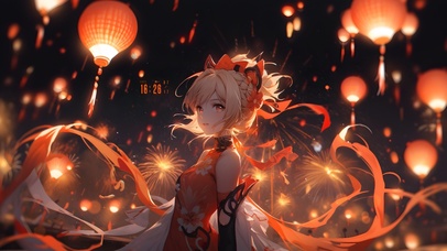 4k 宵宫 烟花一瞬