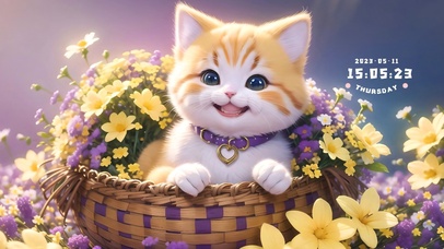 4k可爱微笑猫咪