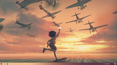 追赶飞机的男孩（主题壁纸）