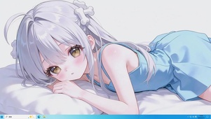 甜美可爱白发萝莉