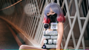 清纯短发美女