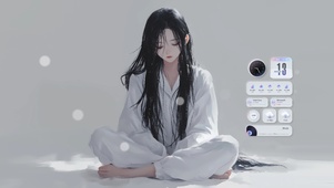 冥想少女