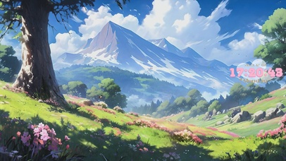 绿色护眼动漫风景