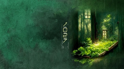 三米菜园的太阳雨（护眼、油画）