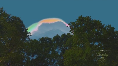 树梢上的七彩祥云