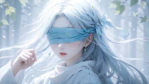 蒙眼可爱女孩